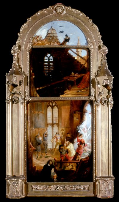 贝尔林格斯和骑士队庆祝查理二世进入伦敦进行恢复，即1984年 作者 威廉·贝尔·斯科特